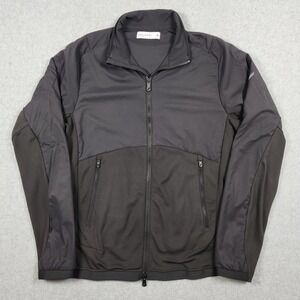 Hill City Insulated Run Jacket Mens Medium Navy Black Full Zip Light Huckberry